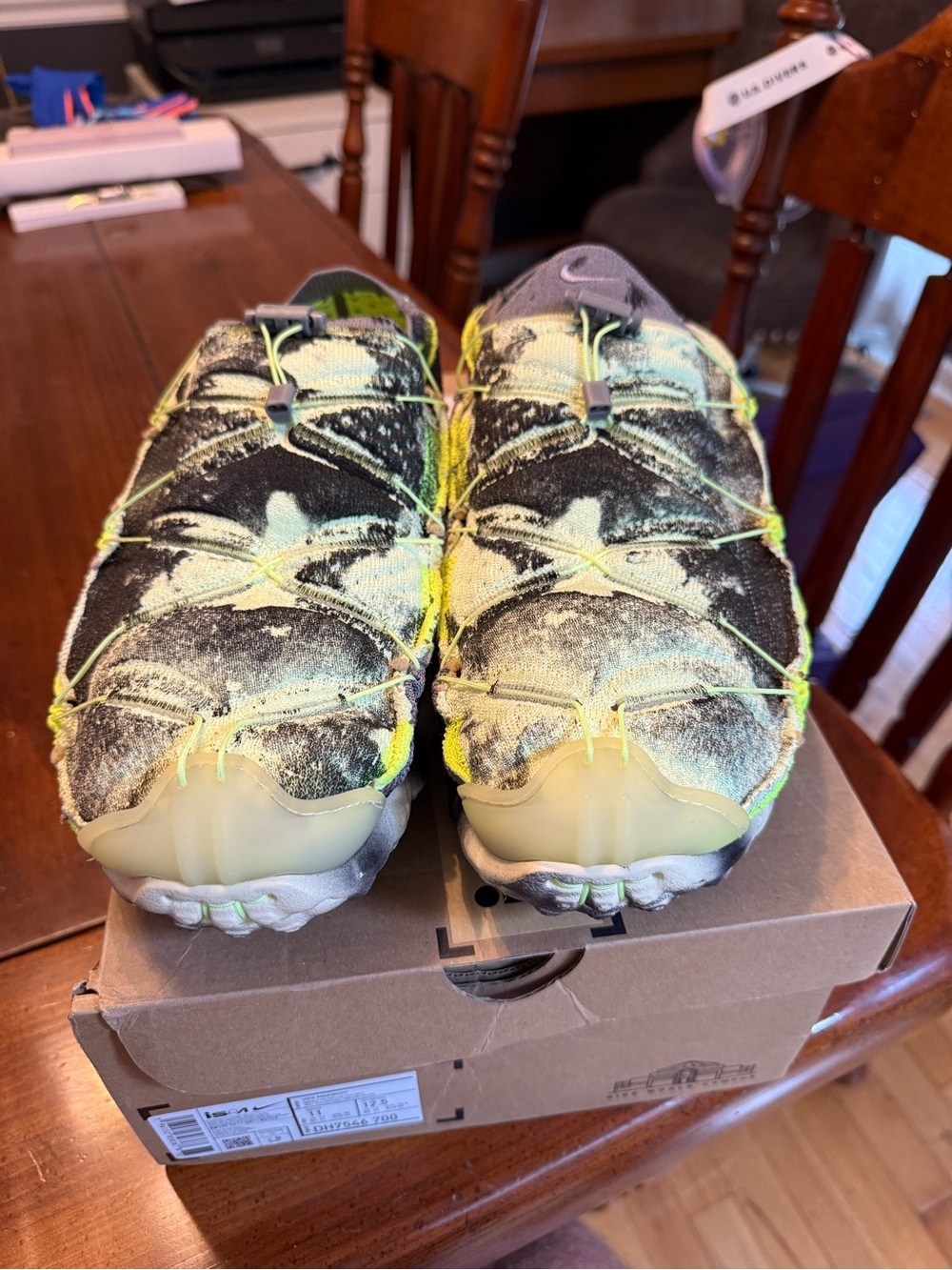 Nike Men's Knit Athletic Slip-On Sneakers in Yellow and Black